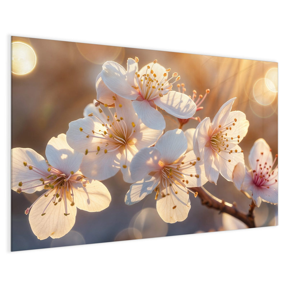 4 mm Glas statt lackiertem Blech – Magnettafel - Goldene Kirschblüten