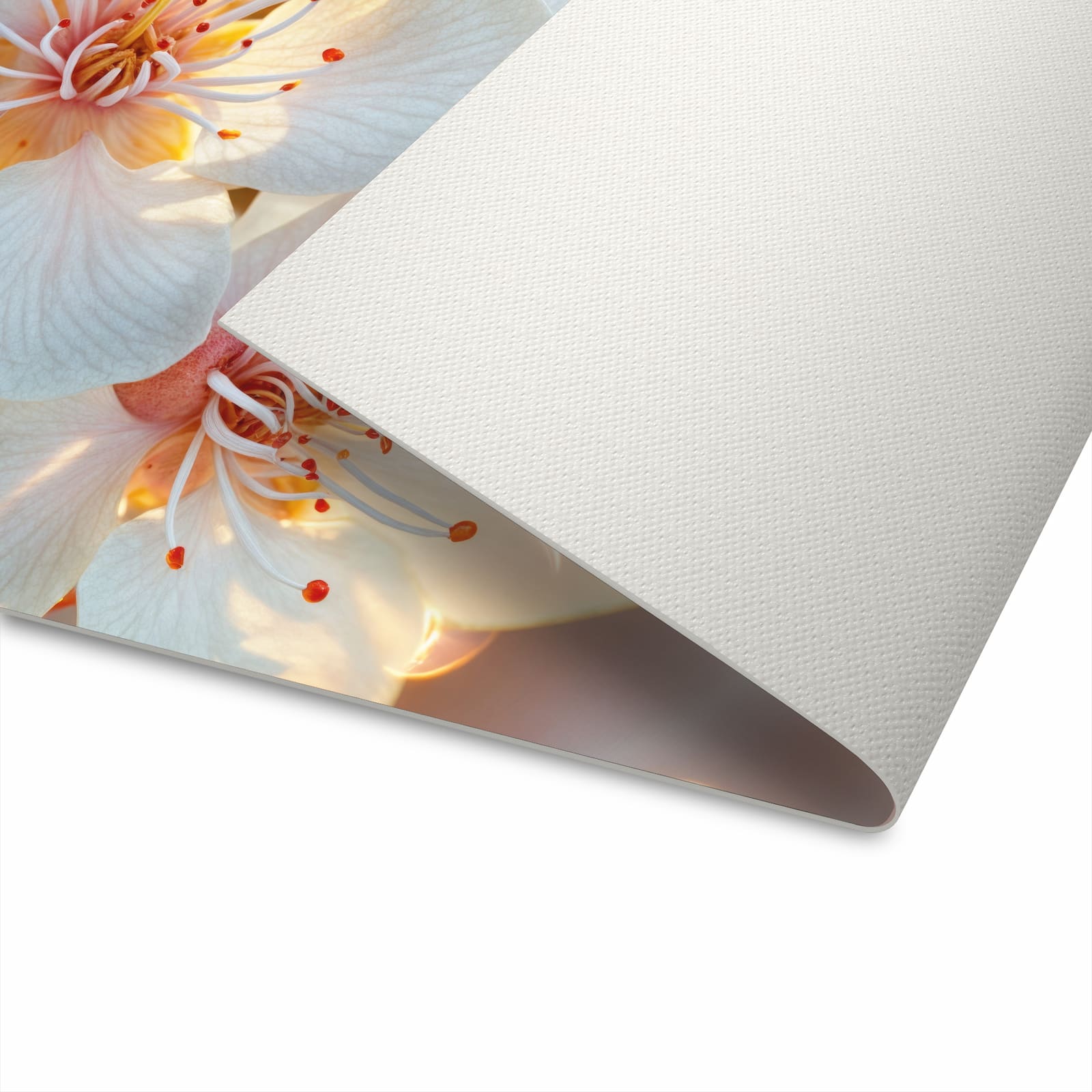 Geräuschdämpfender dünner Teppich mit Motiv Blumenstrahlen auf Unterseite