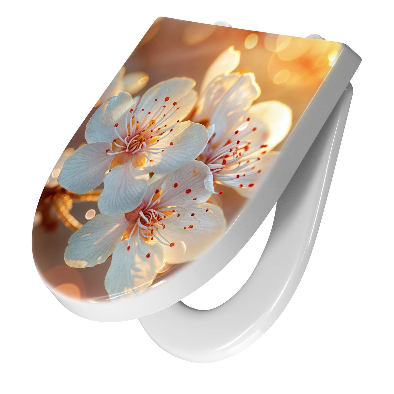 WC-Sitz mit Absenkautomatik Blumenstrahlen