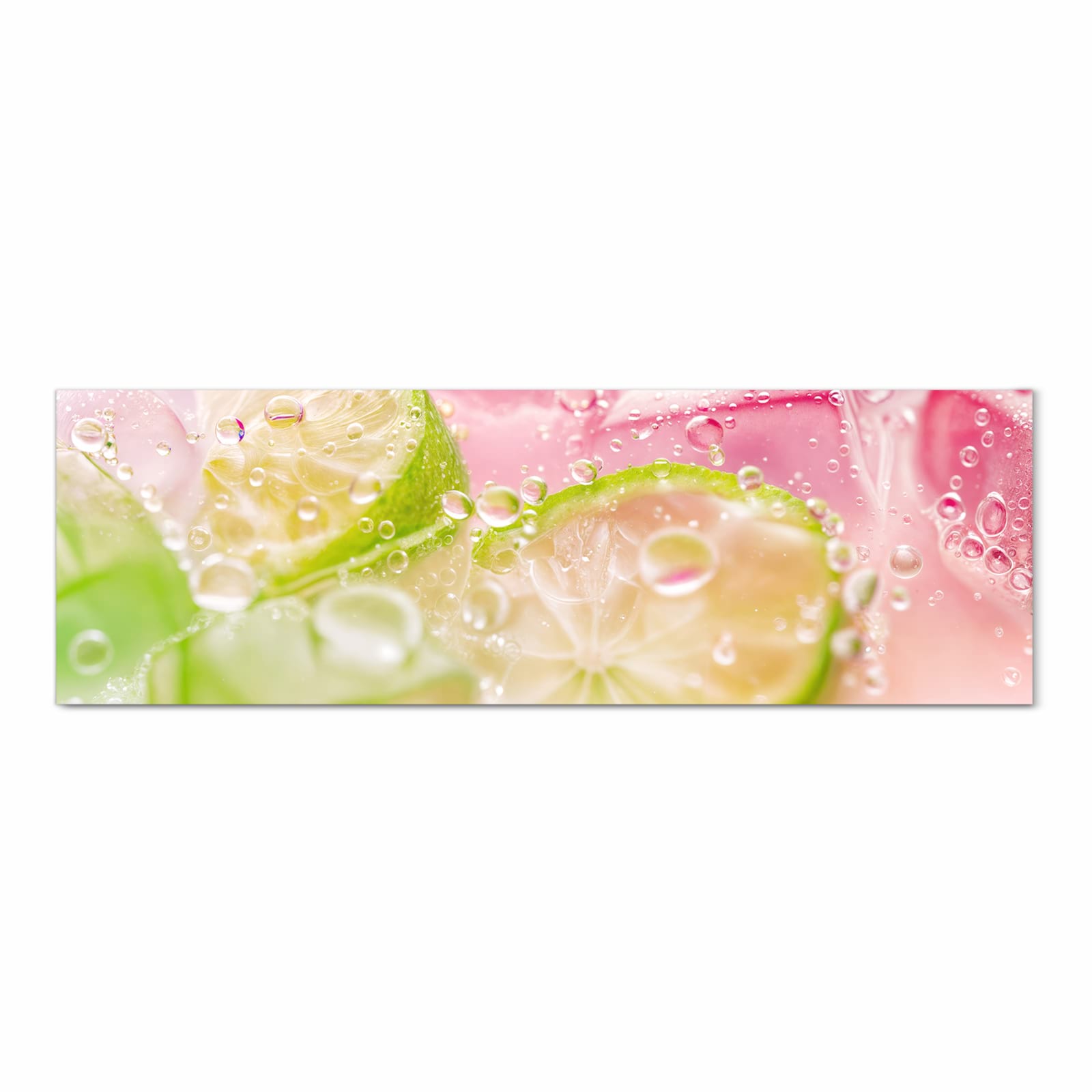 Bodenschonender Bodenläufer Teppich mit Motiv Limetten Spritzer in Frontansicht