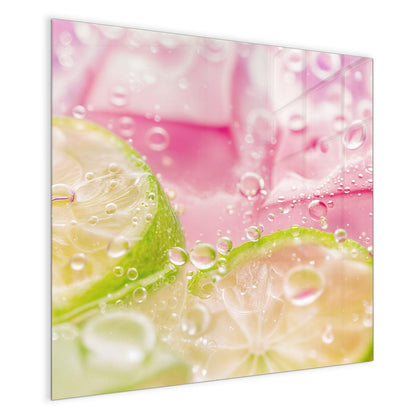 Magnettafel mit dem Motiv Limetten auf Rosa