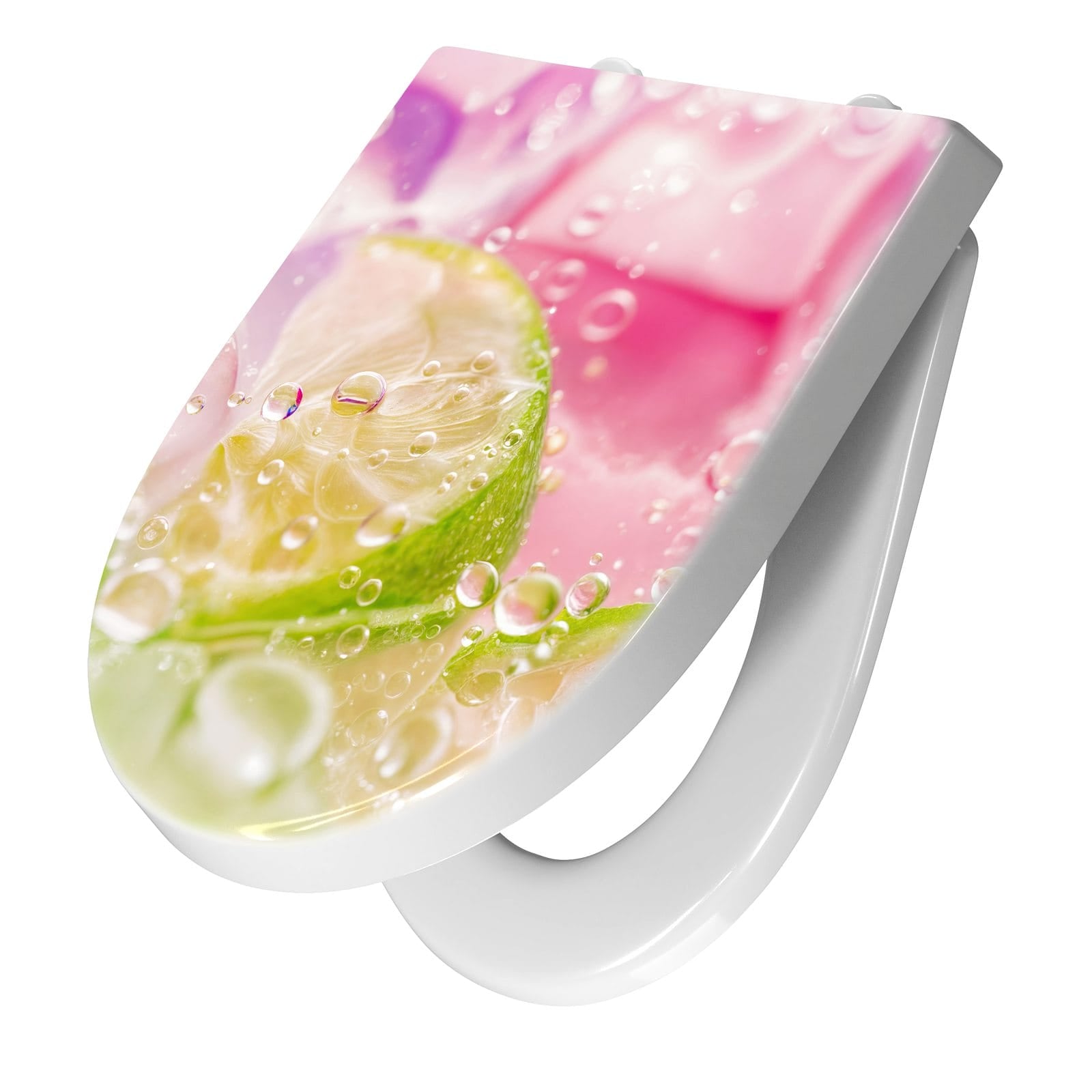 WC-Sitz mit Absenkautomatik Limetten Spritzer