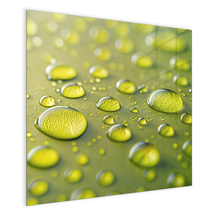 Magnettafel mit dem Motiv Große Tropfen in Oliv