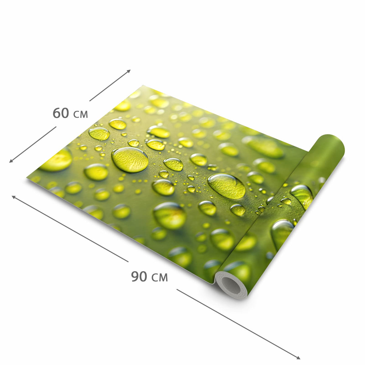 Küchenteppich mit Motiv Wassertropfen anschaulich in der Grösse 60x90 cm für sichere Aufbewahrung