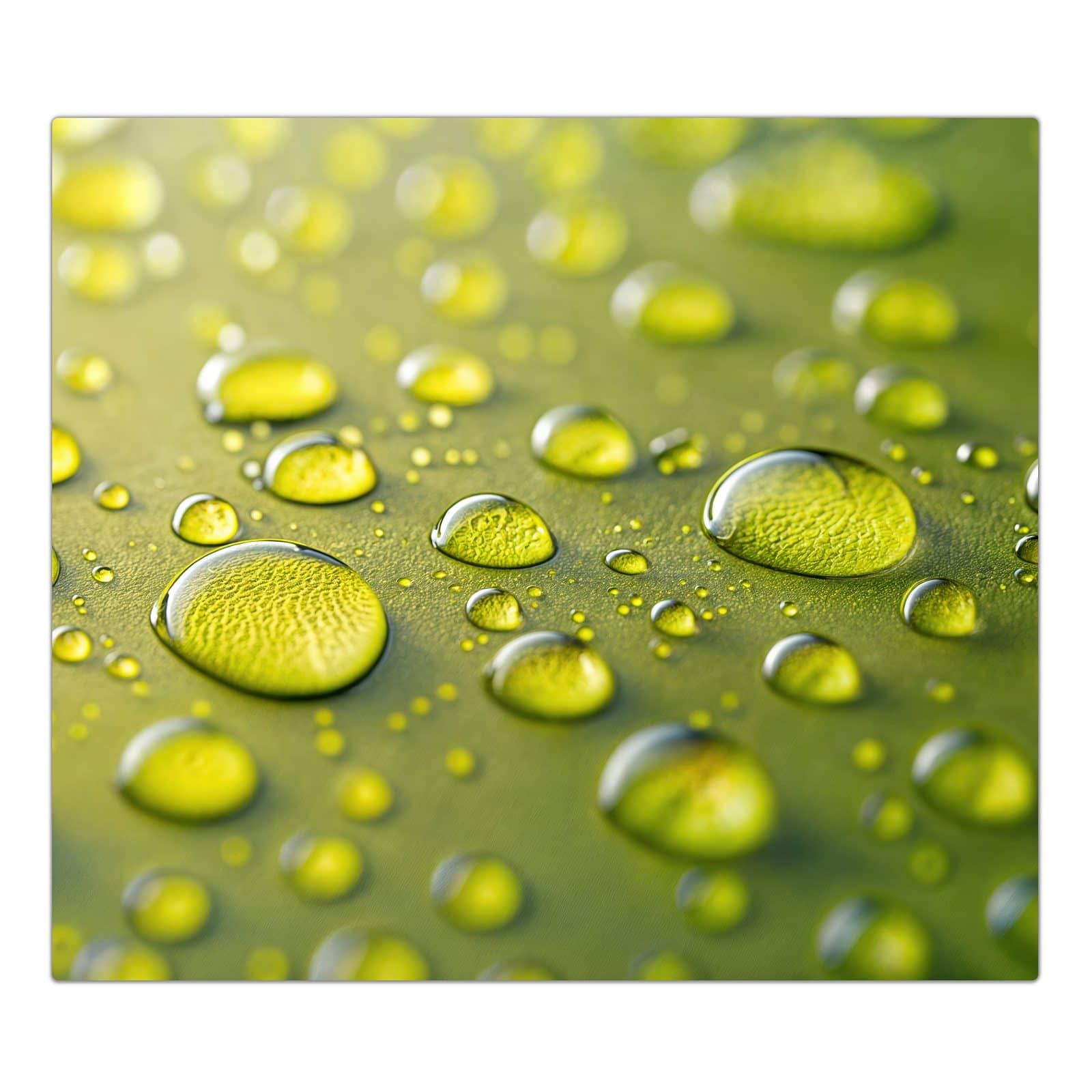 1-teilige Abdeckplatte für Ceranfeld mit Wassertropfen Nah-Motiv in der Frontansicht #grösse_1-Teilig (60x52cm)