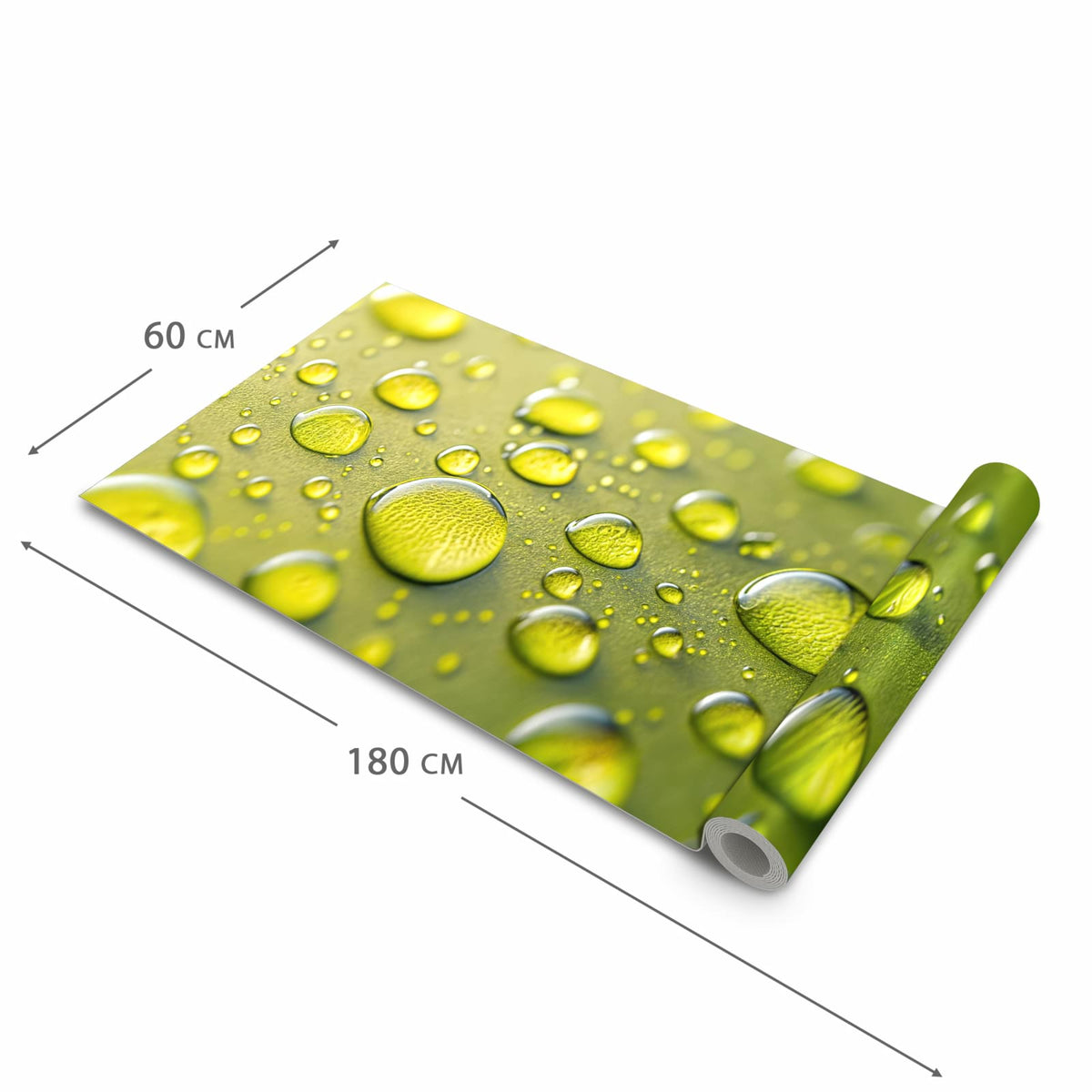 Küchenteppich mit Motiv Wassertropfen anschaulich in der Grösse 60x90 cm für Ordnung & Übersicht