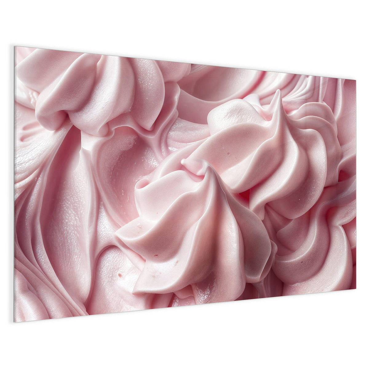 4 mm Glas statt lackiertem Blech – Magnettafel - Rosa Cremewellen