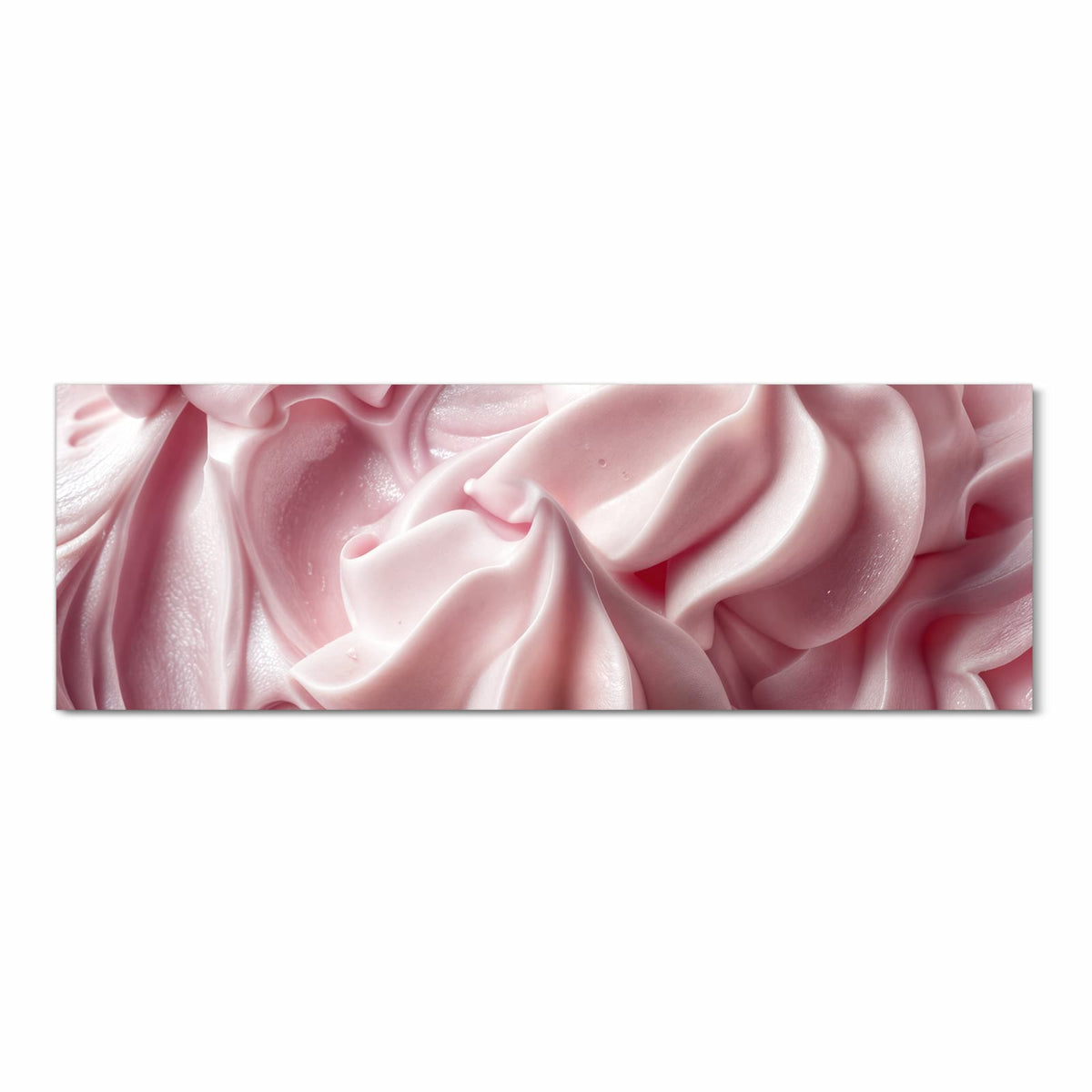 Farbbeständiger Küchenteppich mit Motiv Zartes Schaumcreme in Frontansicht