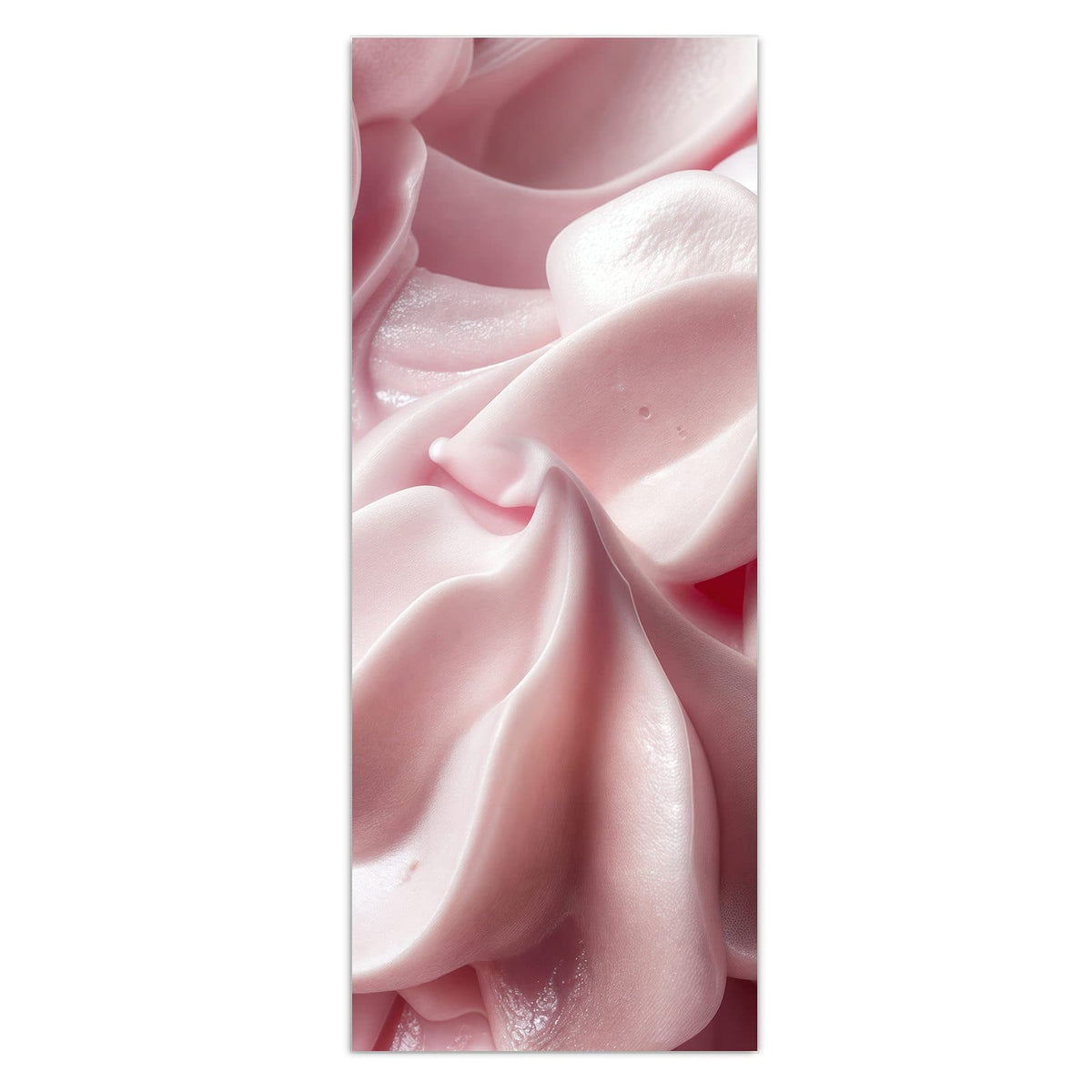 Formatfüllende rosa Sahne- bzw. Cremewirbel mit weichen Spitzen