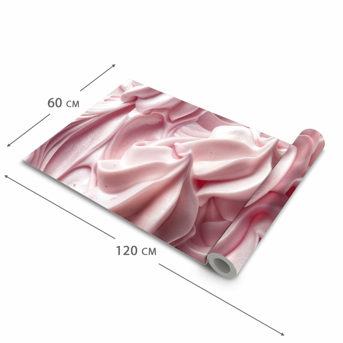 Geruchsneutraler Küchenläufer mit Motiv Zartes Schaumcreme in der Grösse 60x300 cm