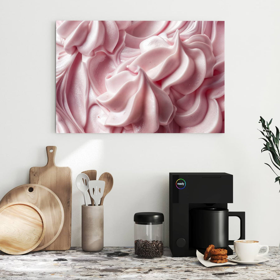 Maße Metall Magnettafel - Rosa Cremewellen