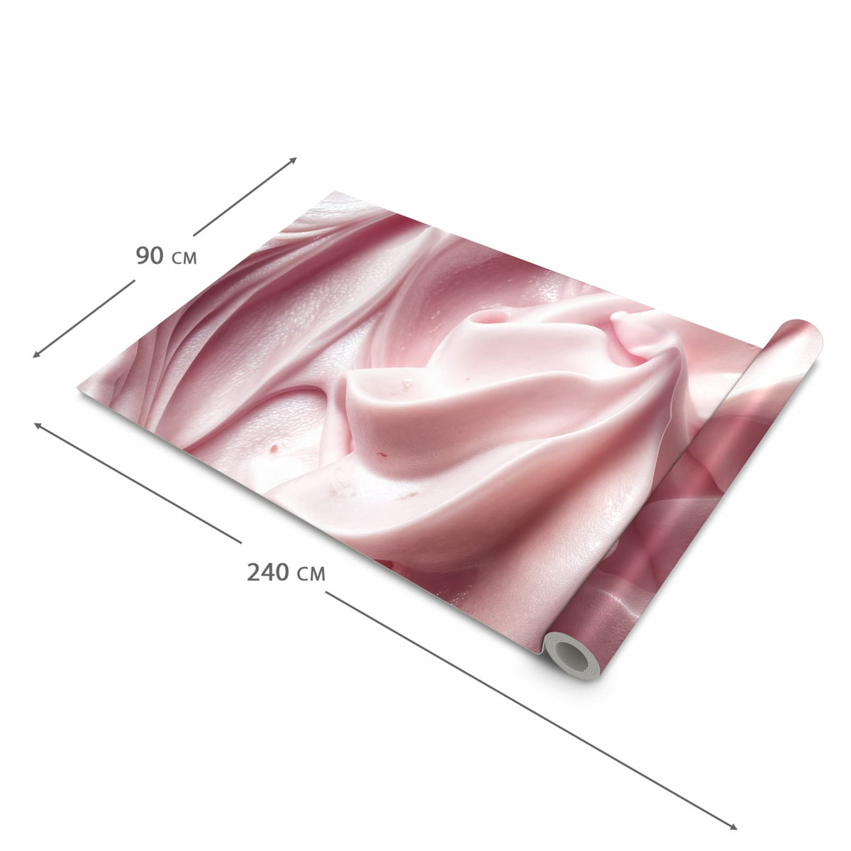 Rutschfester Küchenteppich mit Motiv Zartes Schaumcreme in der Grösse 60x90 cm