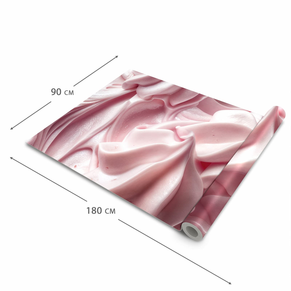 Langlebiger abwaschbarer Küchenläufer mit Motiv Zartes Schaumcreme in der Grösse 60x90 cm