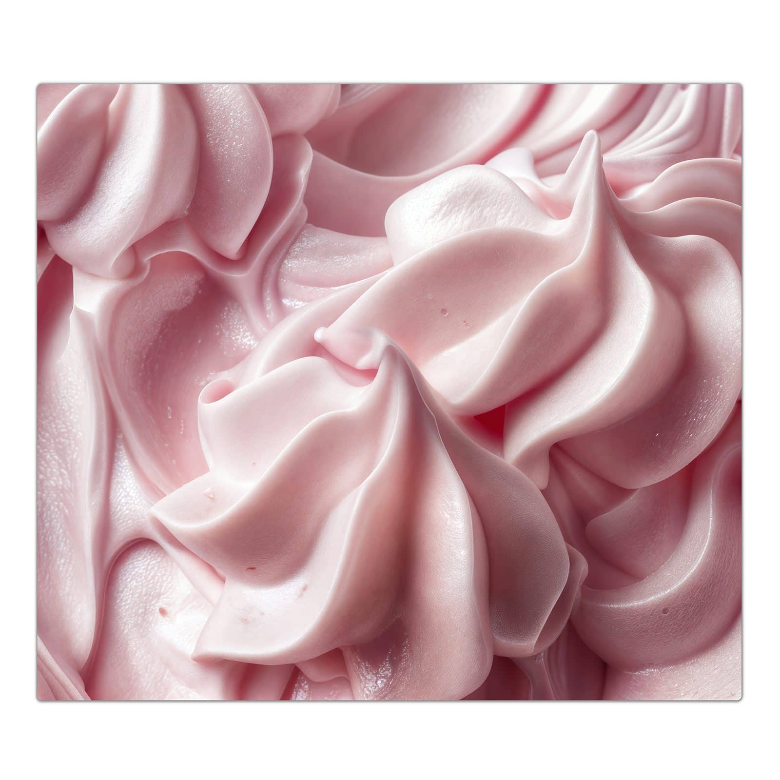 1-teilige Herd Schutzplatte mit Zartes Schaumcreme-Motiv in der Frontansicht