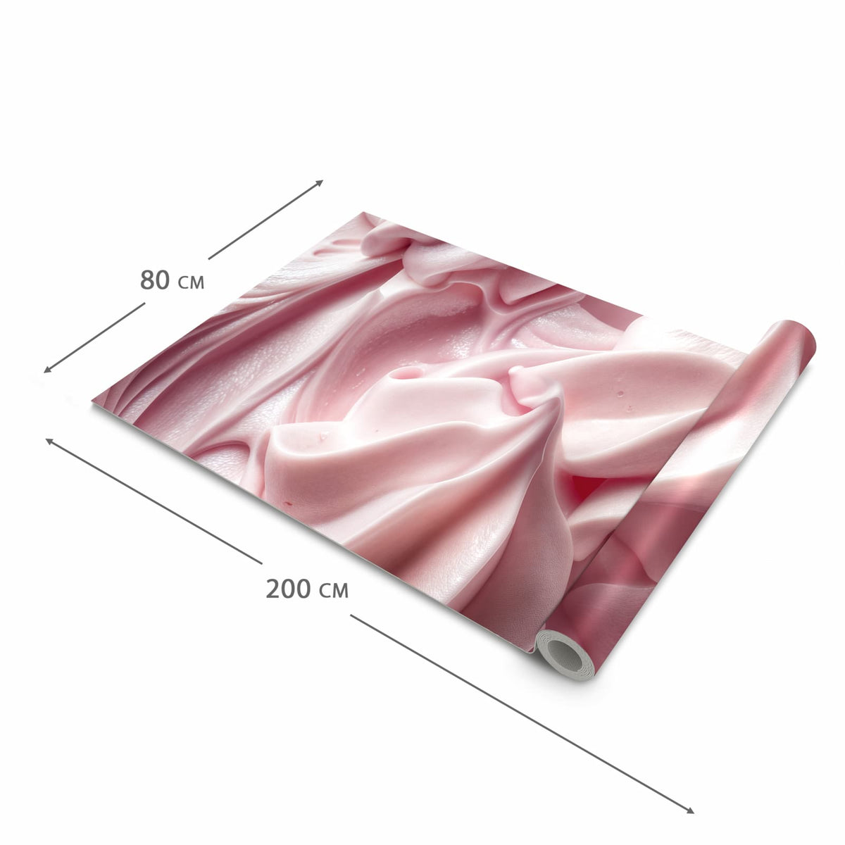 Moderner Küchenläufer mit Motiv Zartes Schaumcreme in der Grösse 60x300 cm - angenehme Haptik