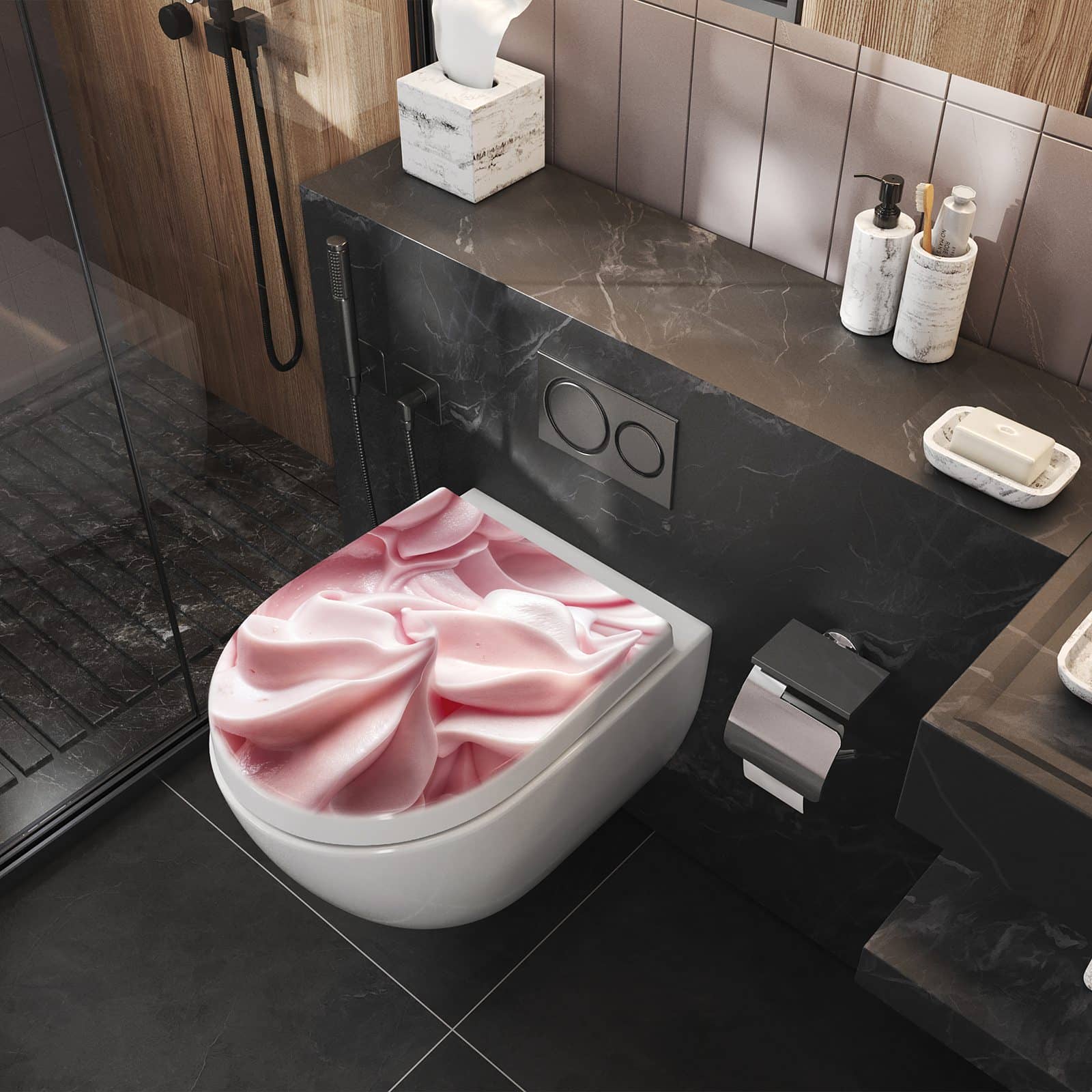 WC-Sitz mit Absenkautomatik Zartes Schaumcreme