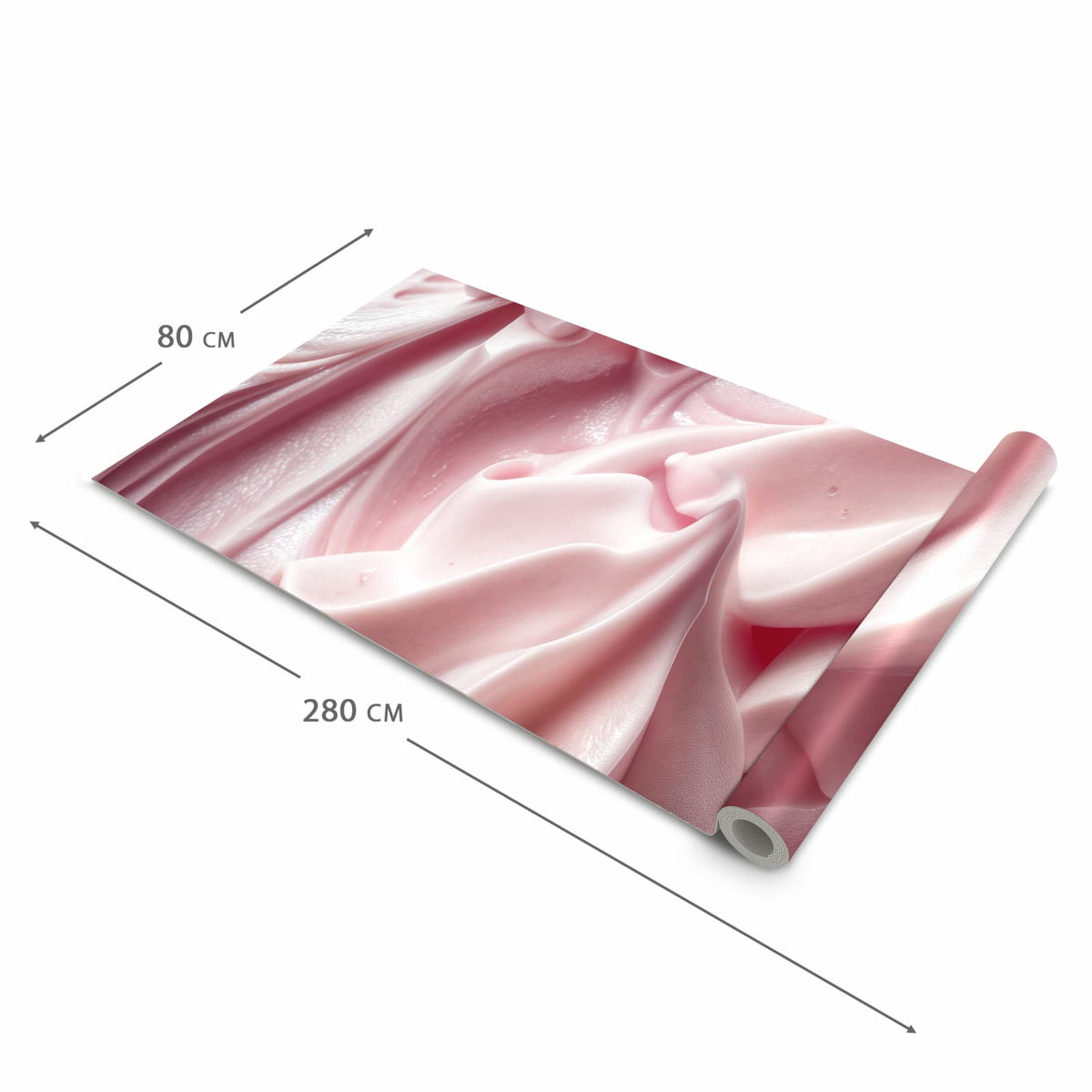 Strapazierfähiger Küchenläufer mit Motiv Zartes Schaumcreme in der Grösse 60x300 cm, waschbar