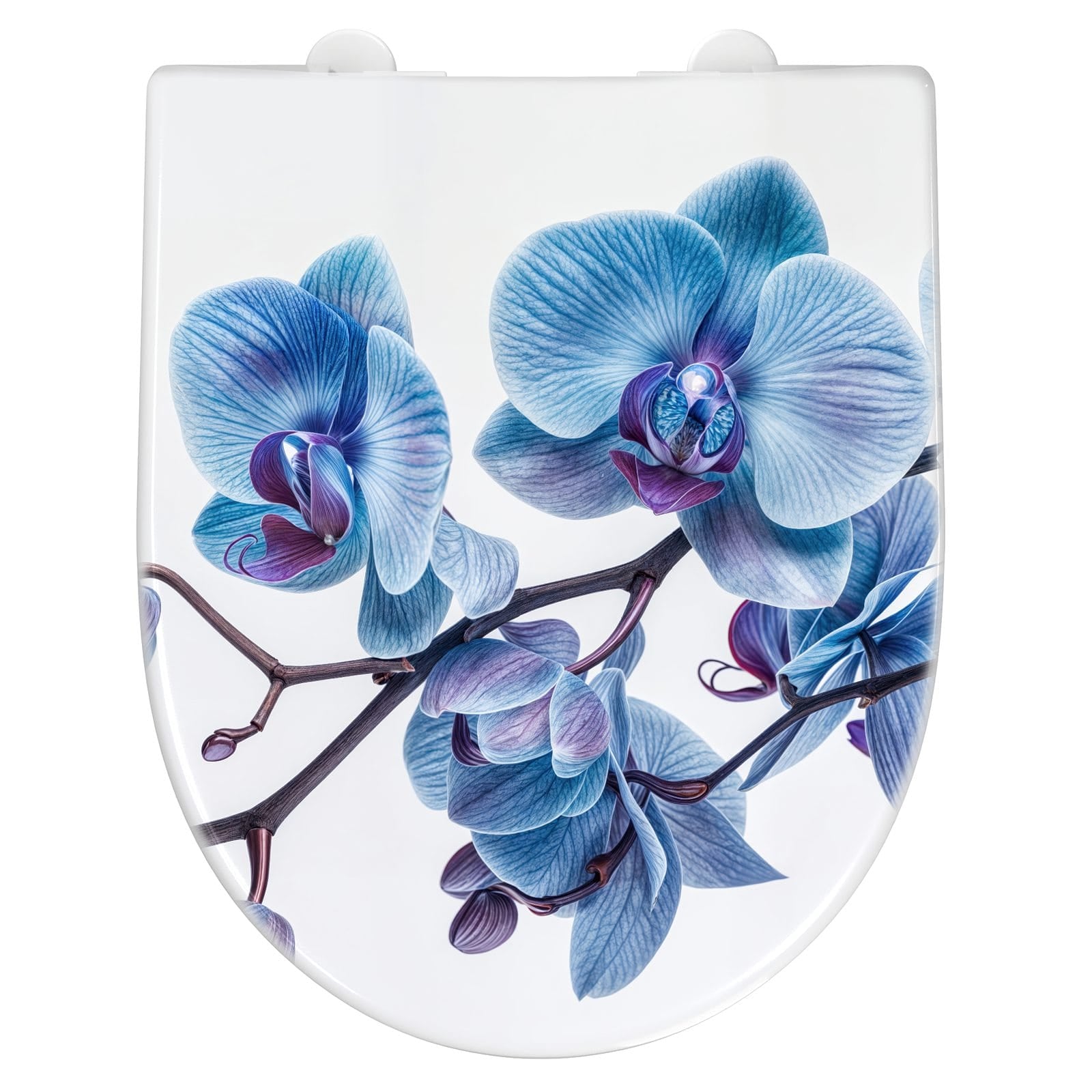 WC-Sitz mit Absenkautomatik Blaue Orchideen Blüte