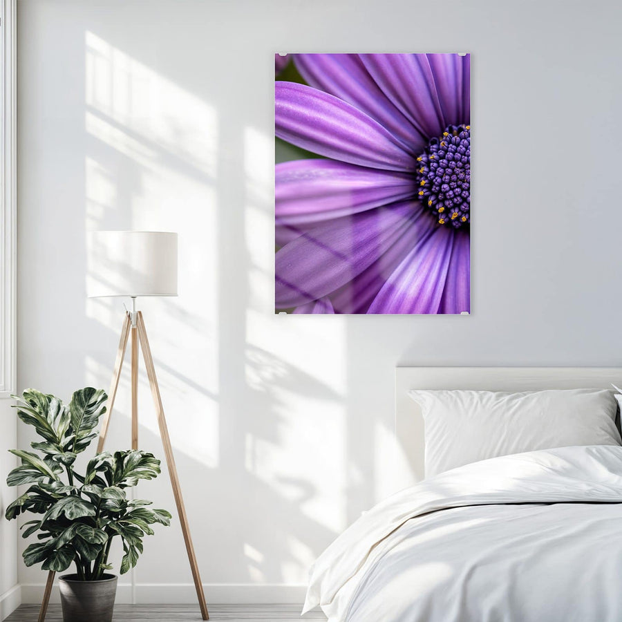 Maße Wandbild - Lila Kapkörbchen - Hochformat