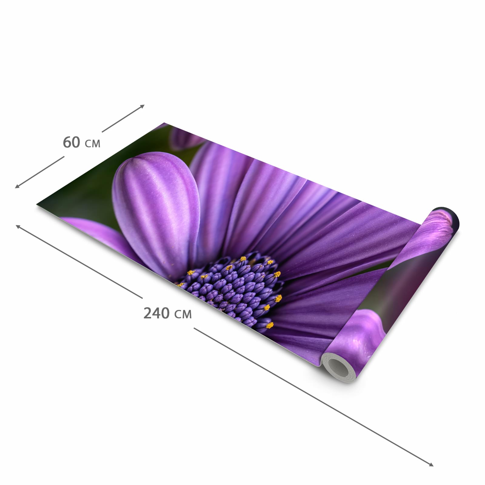 Rutschhemmender waschbarer Küchenläufer mit Motiv Blume Nahaufnahme in der Größe 60x270 cm