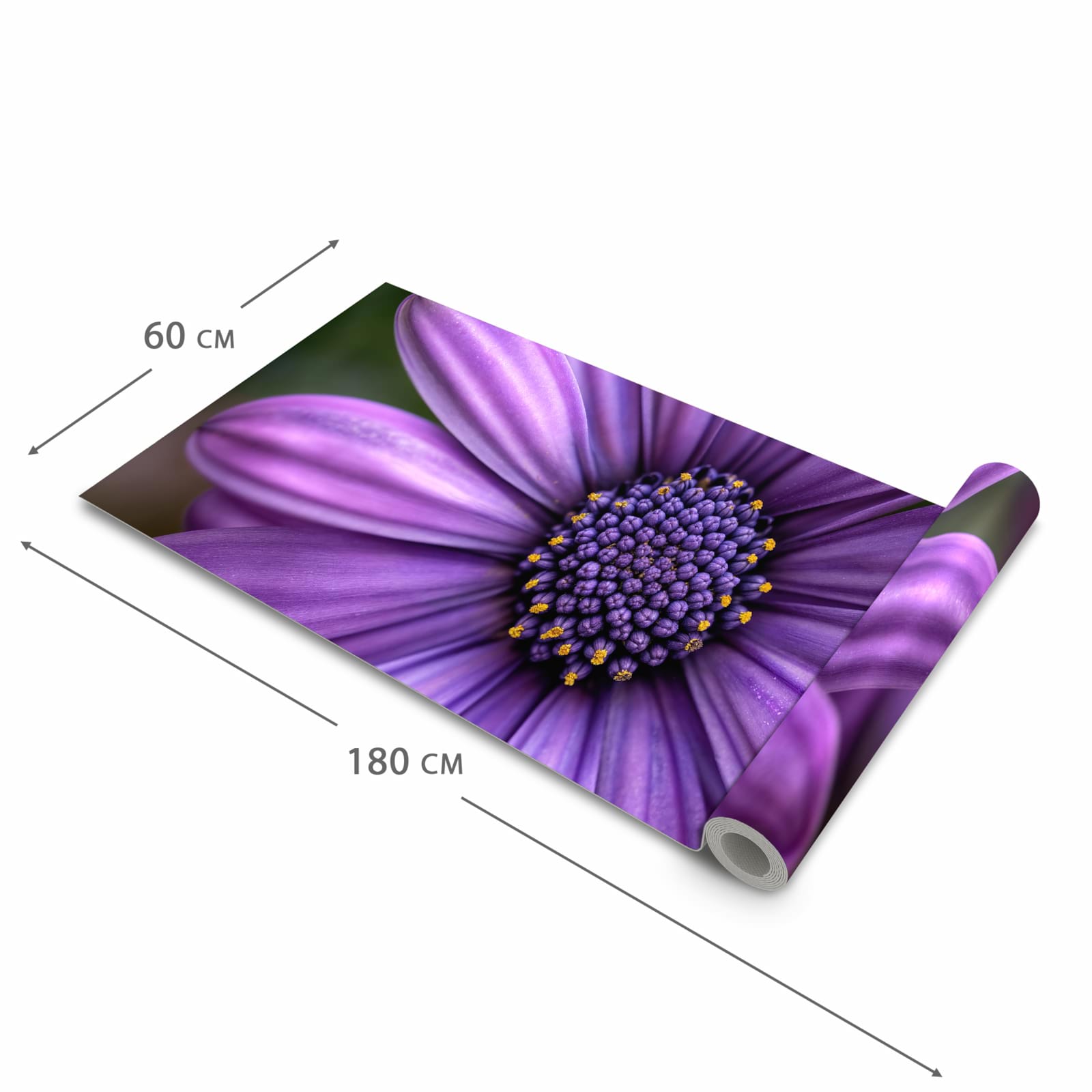 Komfortabler waschbarer Läufer für die Küche mit Motiv Blume Nahaufnahme in der Grösse 60x270 cm