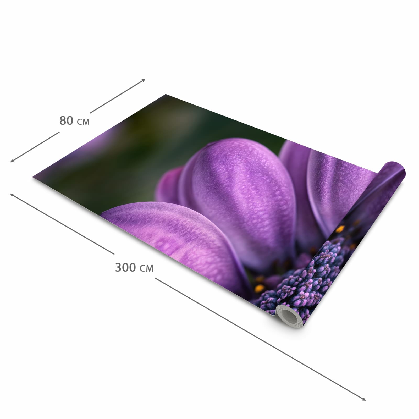 Schmutzabweisender Küchenvorleger mit Motiv Lila Blütenwunder in der Größe 60x270 cm
