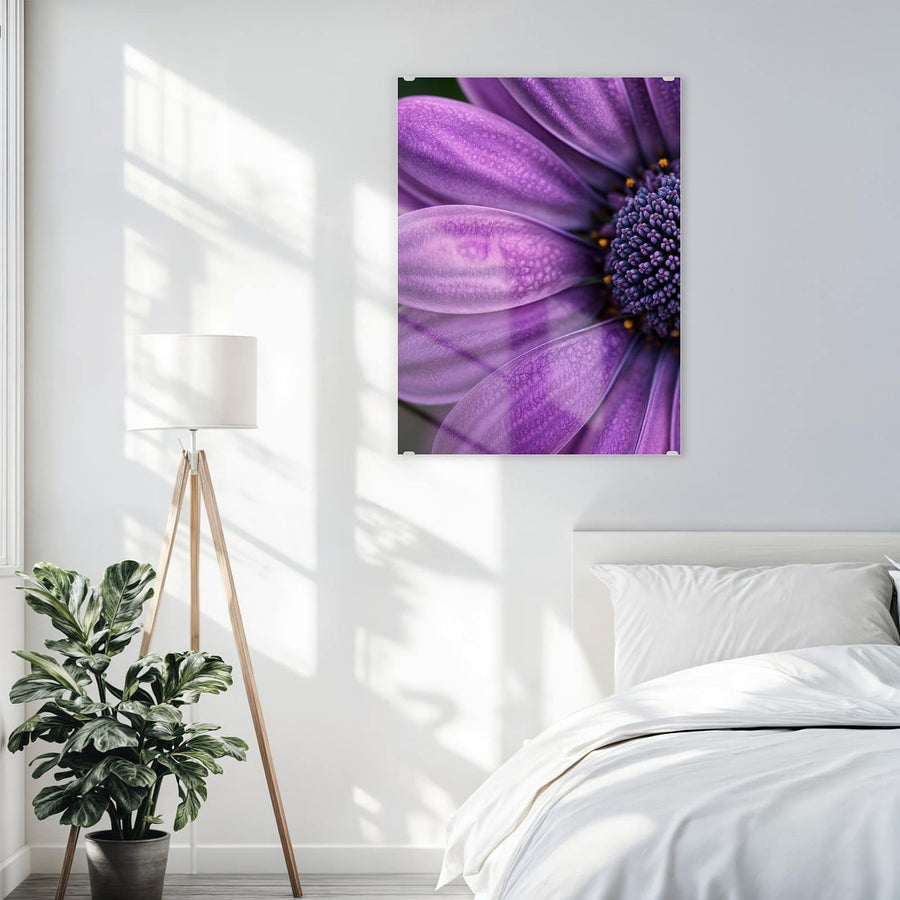 Maße Wandbild - Violette Samtblüte - Hochformat
