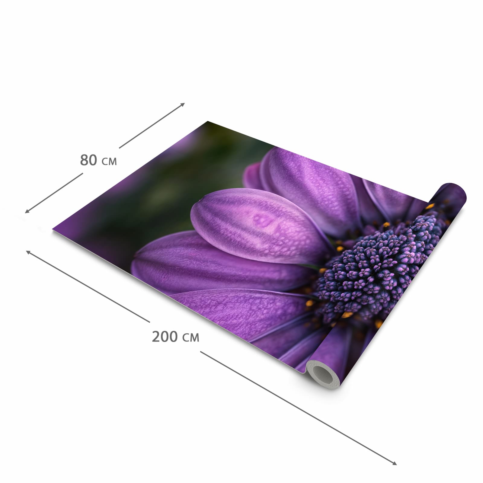 Komfortabler Läufer Küche mit Motiv Lila Blütenwunder in der Grösse 60x270 cm