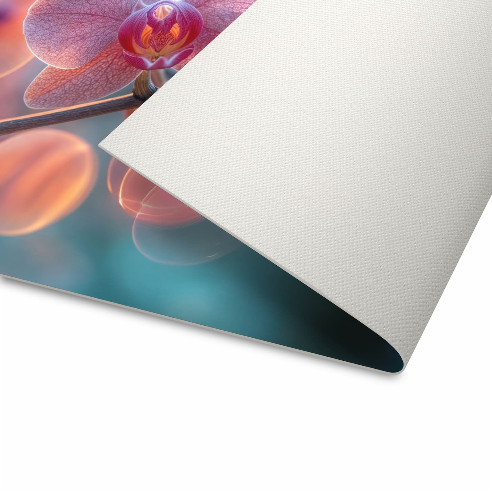 Bodenschonender Läufer für die Küche mit Motiv Orchidee Bokeh in der Unterseite