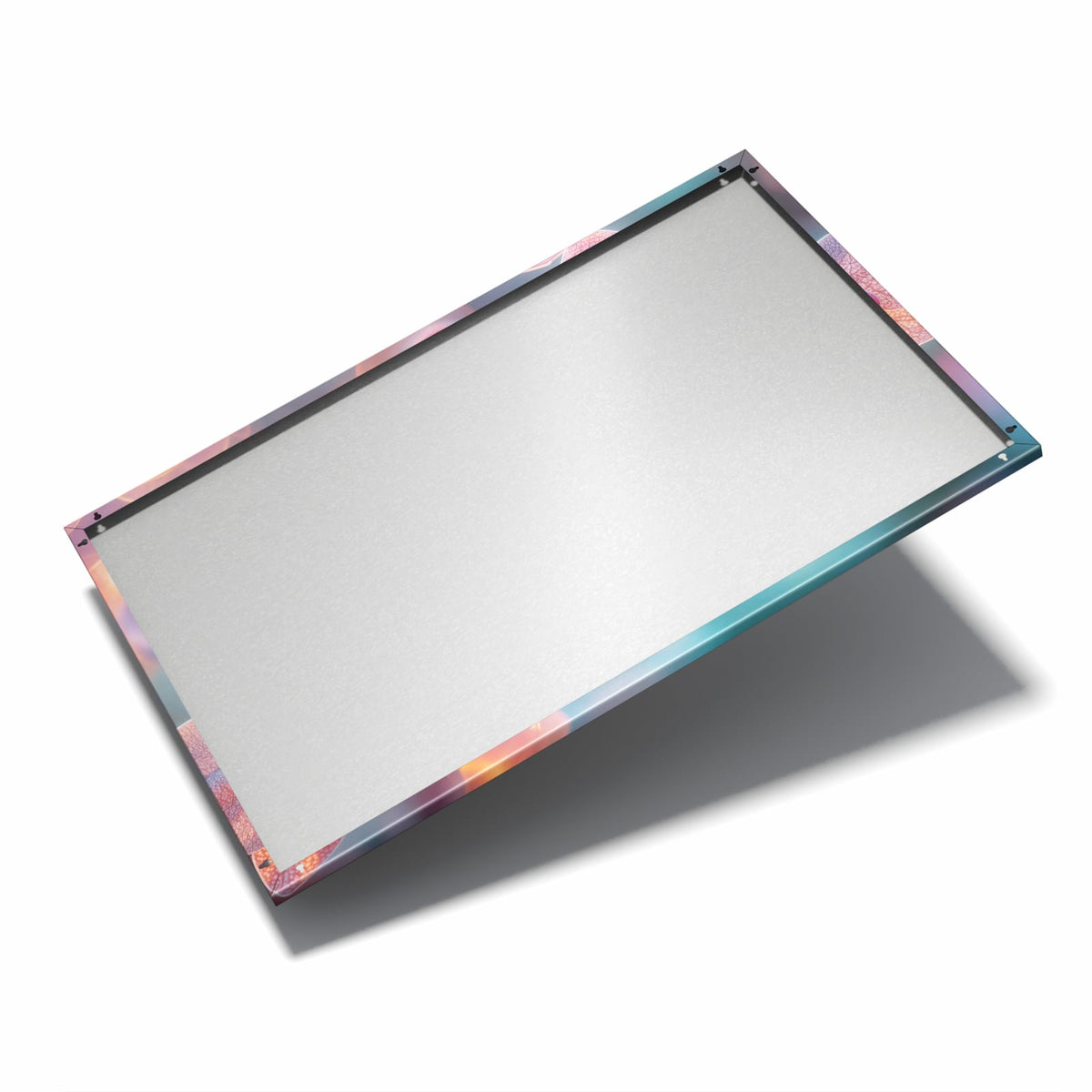 Nur 7 mm – liegt eng an der Wand – Metall Magnettafel - Orchideen vor Orange