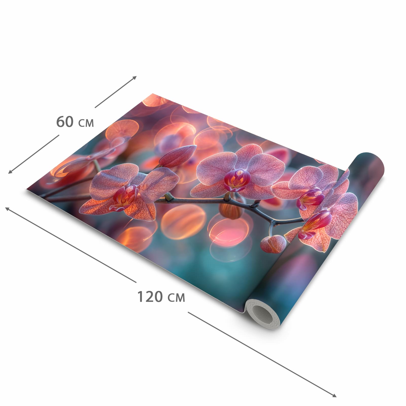 Komfortabler Küchenläufer mit Motiv Orchidee Bokeh in der Grösse 60x240 cm