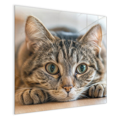 Magnettafel mit dem Motiv Liegende Katze