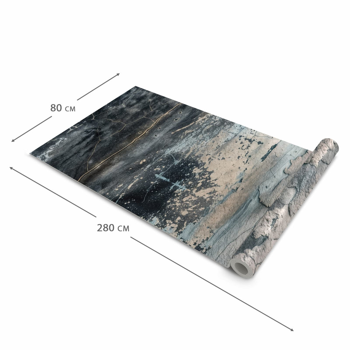 Waschbarer Küchenteppich mit Motiv Abstrakte Textur in der Größe 60x240 cm für Ordnung