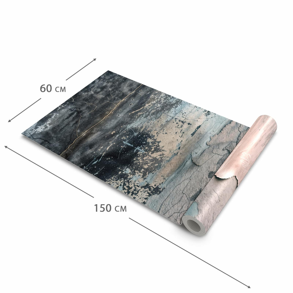 Waschbarer Küchenläufer mit Motiv Abstrakte Textur in der Größe 60x240 cm für angenehme Haptik