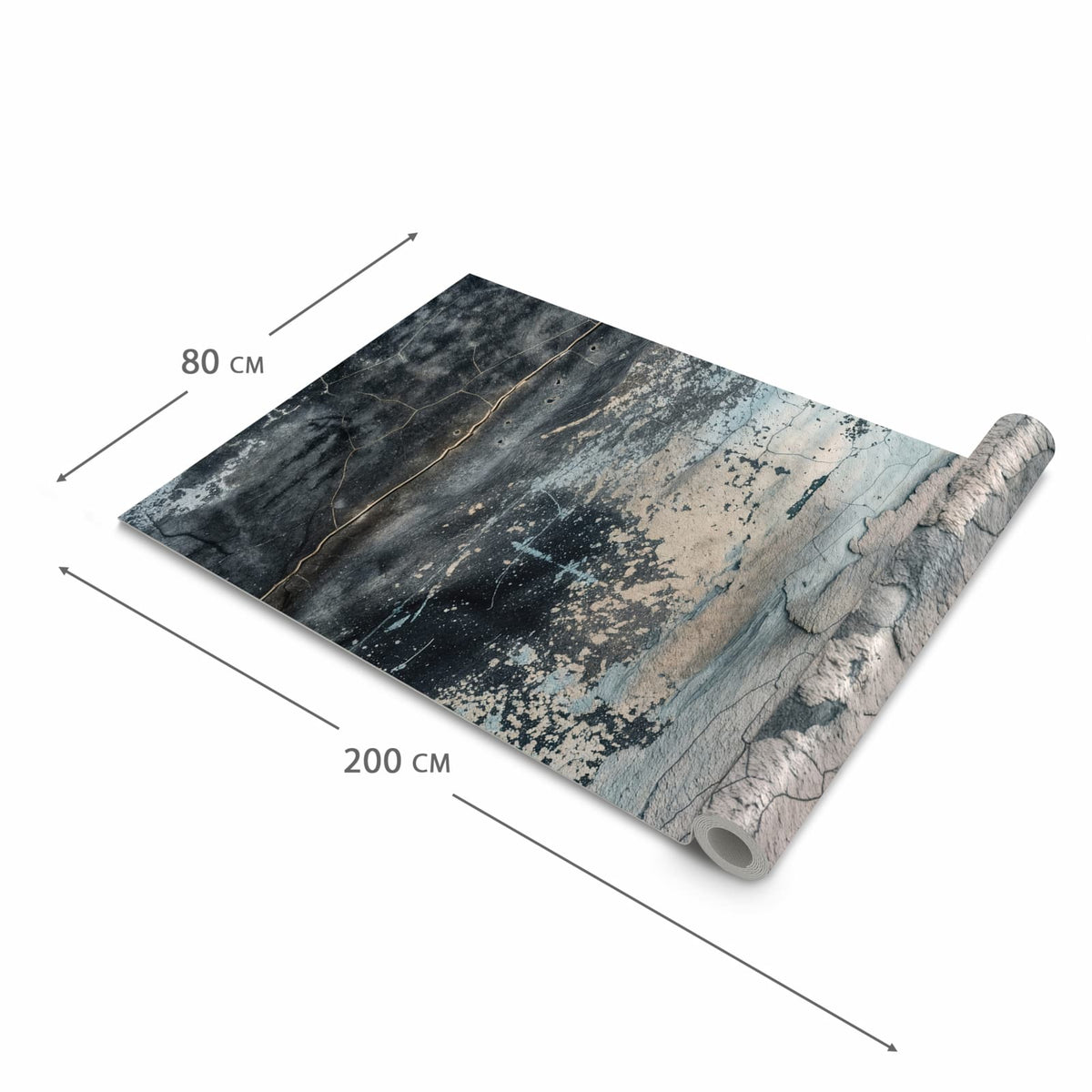 Feuchtigkeitsresistenter waschbarer Küchenteppich mit Motiv Abstrakte Textur in der Grösse 60x240 cm