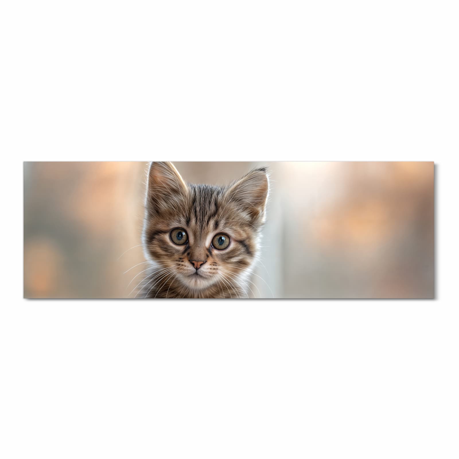 Rutschfester Küchenteppich mit Motiv Katzenjunges in Frontansicht für Trittkomfort