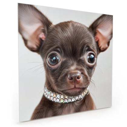 Küchenrückwand mit dem Motiv Chihuahua mit Halsband