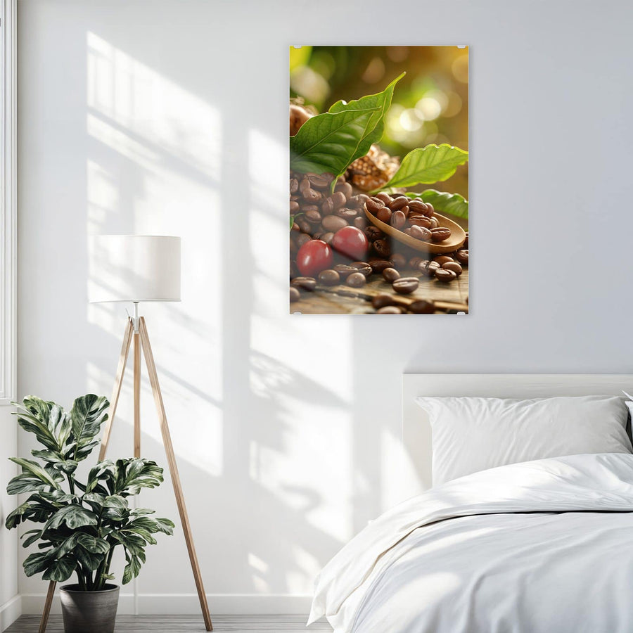 Maße Wandbild - Rote Kaffeekirschen - Hochformat