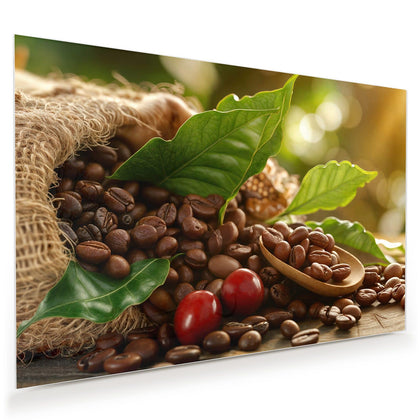 Wandbild mit dem Motiv Rote Kaffeekirschen