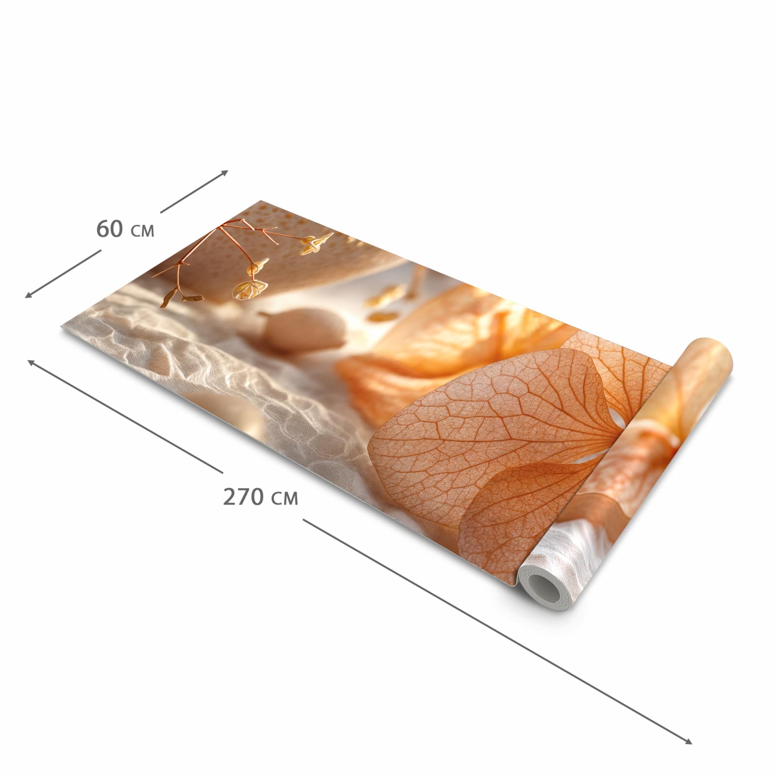 Bodenschonender moderner Küchenläufer mit Motiv Blumenarrangement in der Grösse 60x120 cm