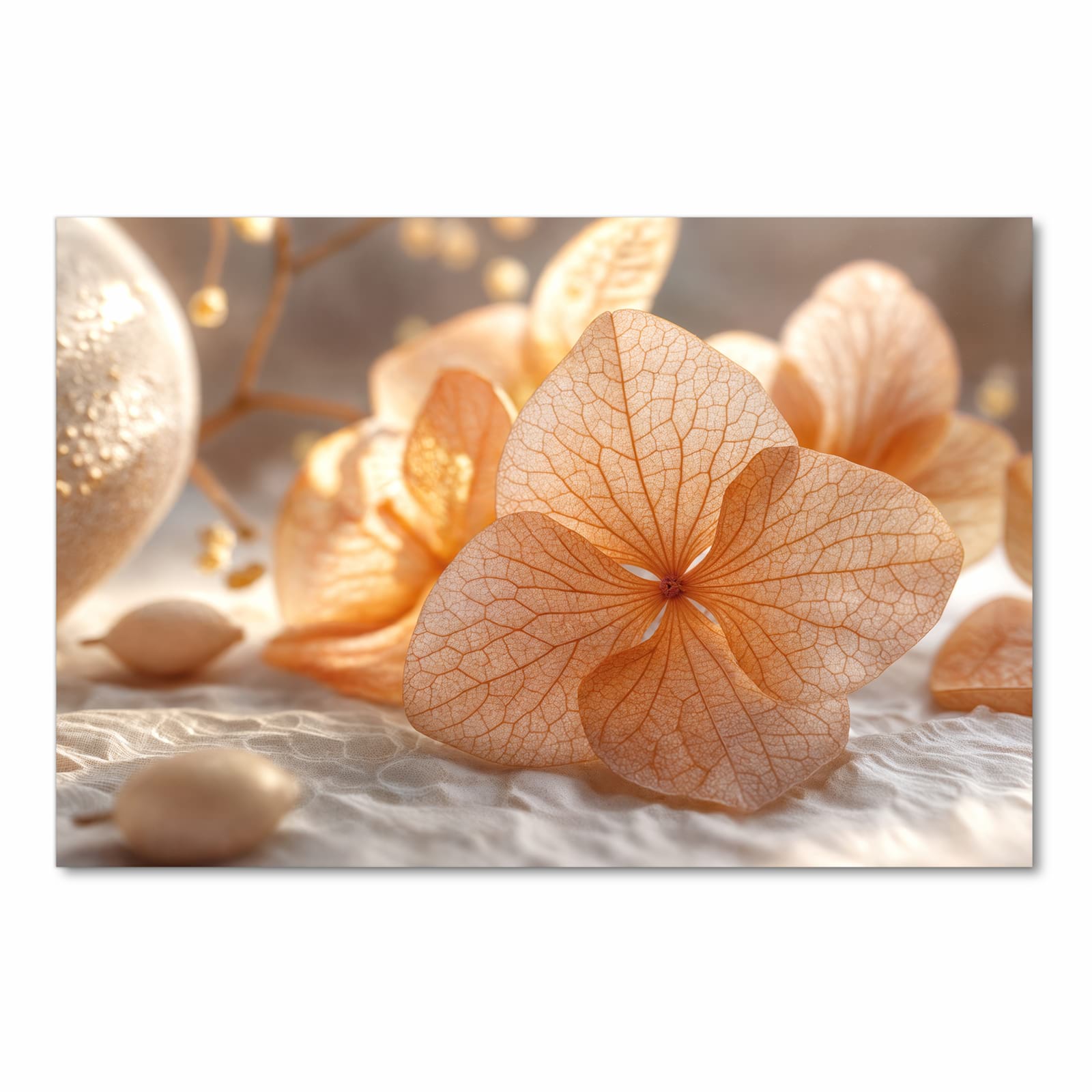 Langlebiger waschbarer Küchenteppich mit Motiv Blumenarrangement in Frontansicht