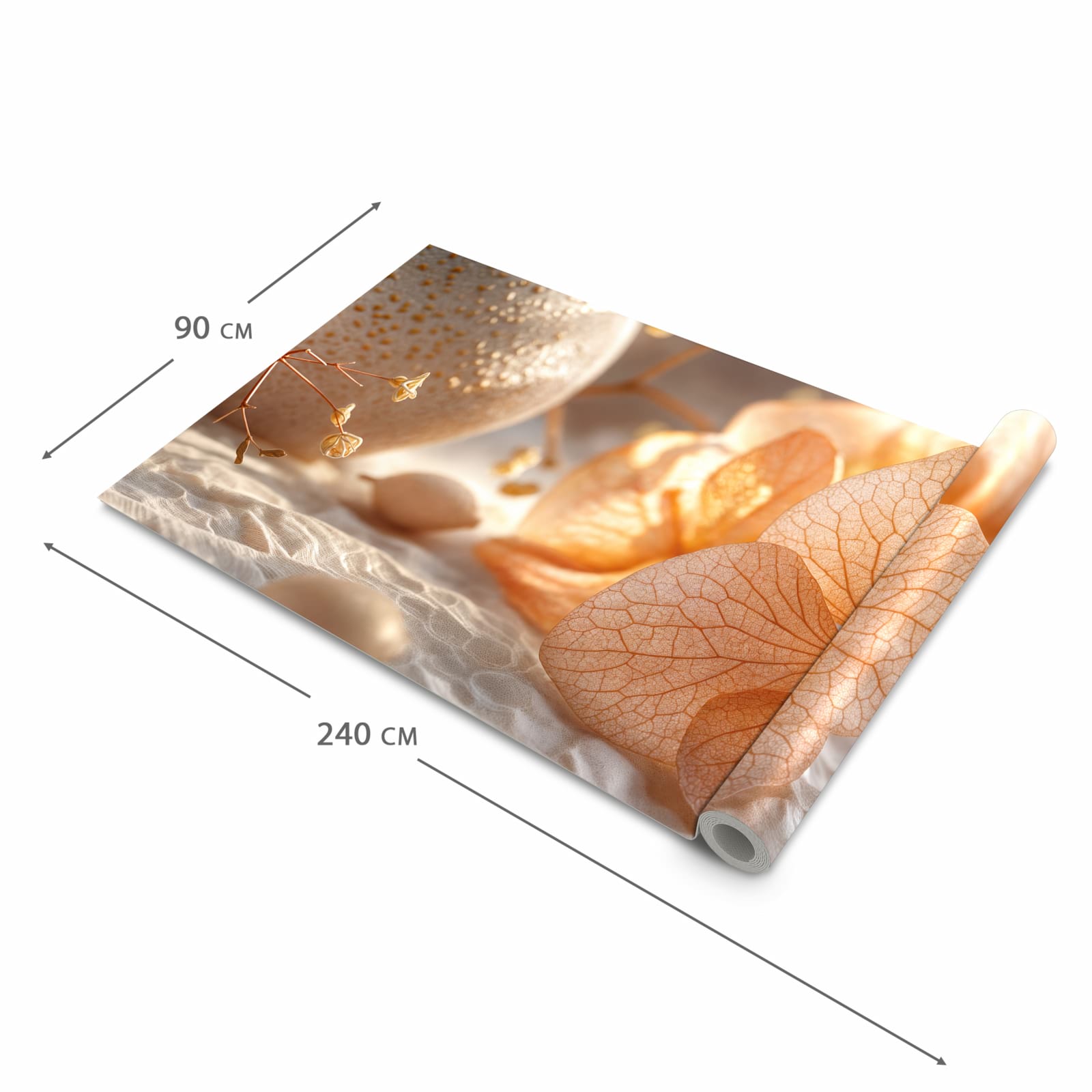 Komfortabler Küchenteppich mit Motiv Blumenarrangement in der Grösse 60x120 cm