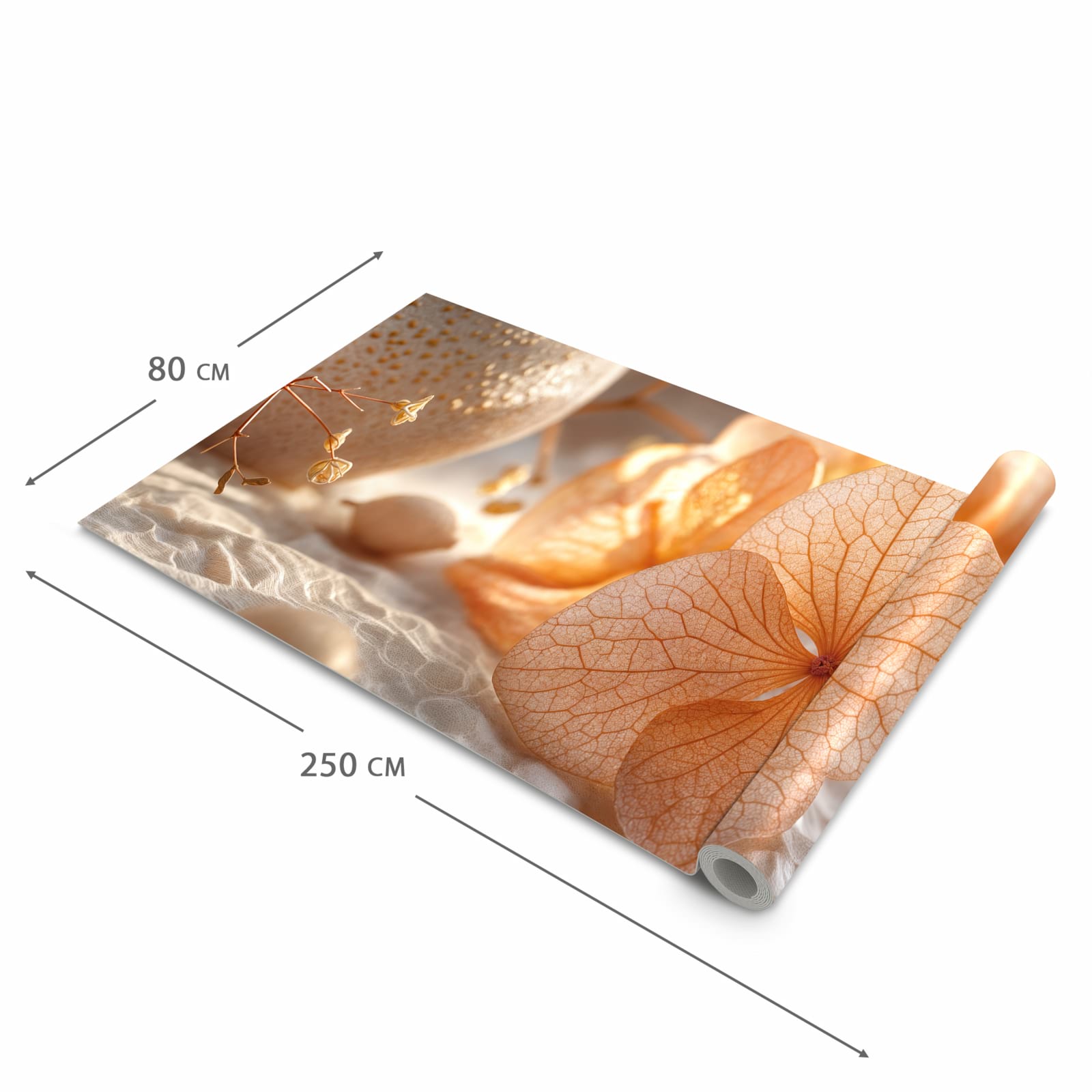 Zeitsparender Küchenteppich mit Motiv Blumenarrangement in der Grösse 60x120 cm