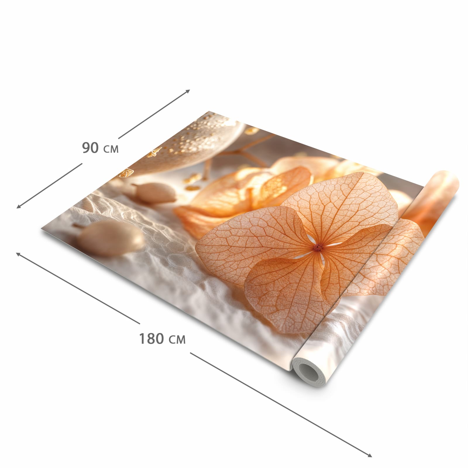 UV-beständiger Küchenteppich mit Motiv Blumenarrangement in der Grösse 60x120 cm