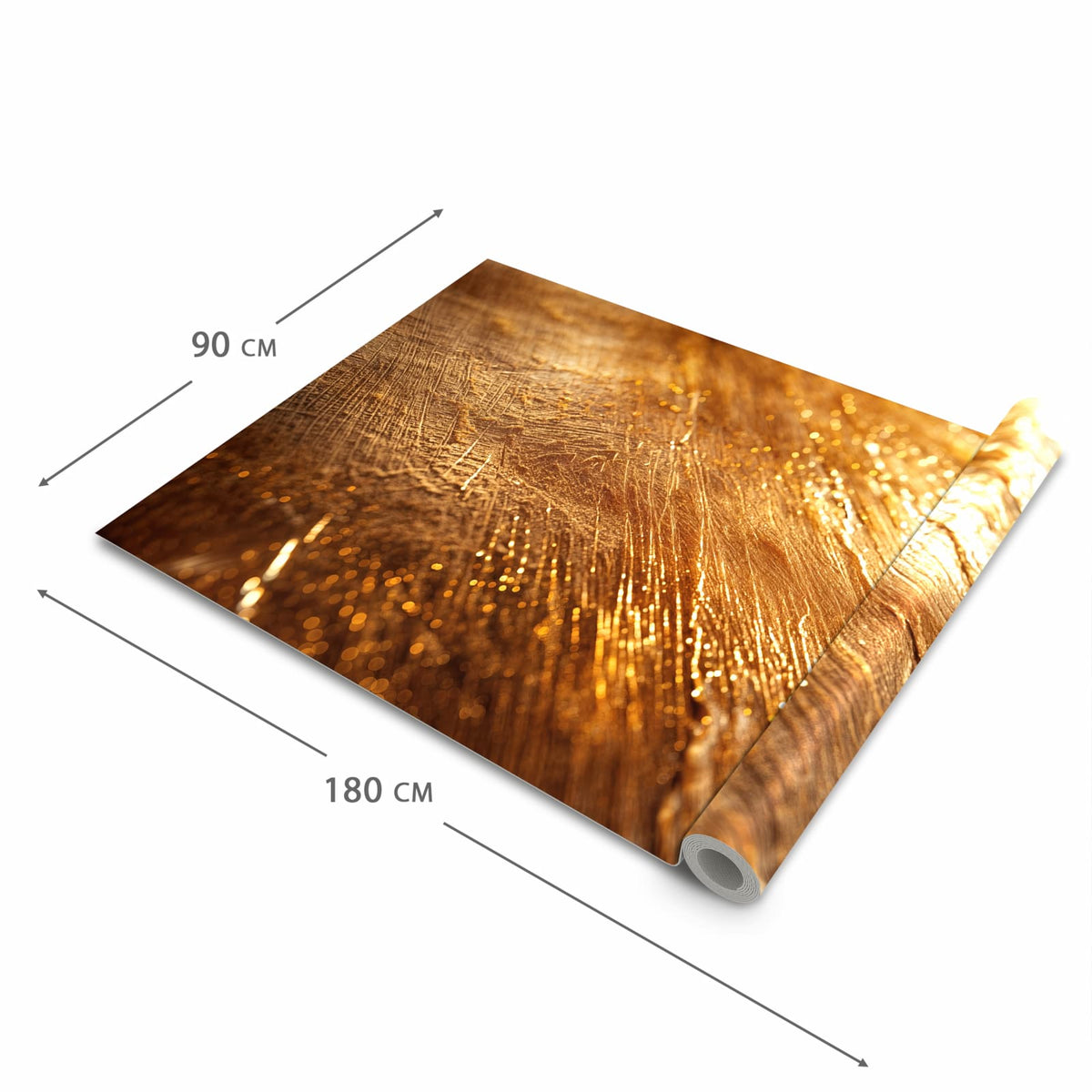 Waschbarer Küchenteppich mit Motiv Goldene Textur in der Grösse 90x240 cm