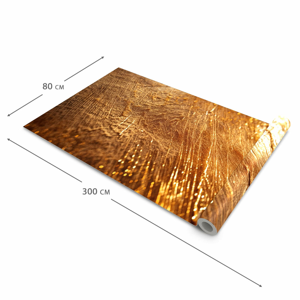 Strapazierfähiger Küchenteppich mit Motiv Goldene Textur in der Grösse 90x240 cm