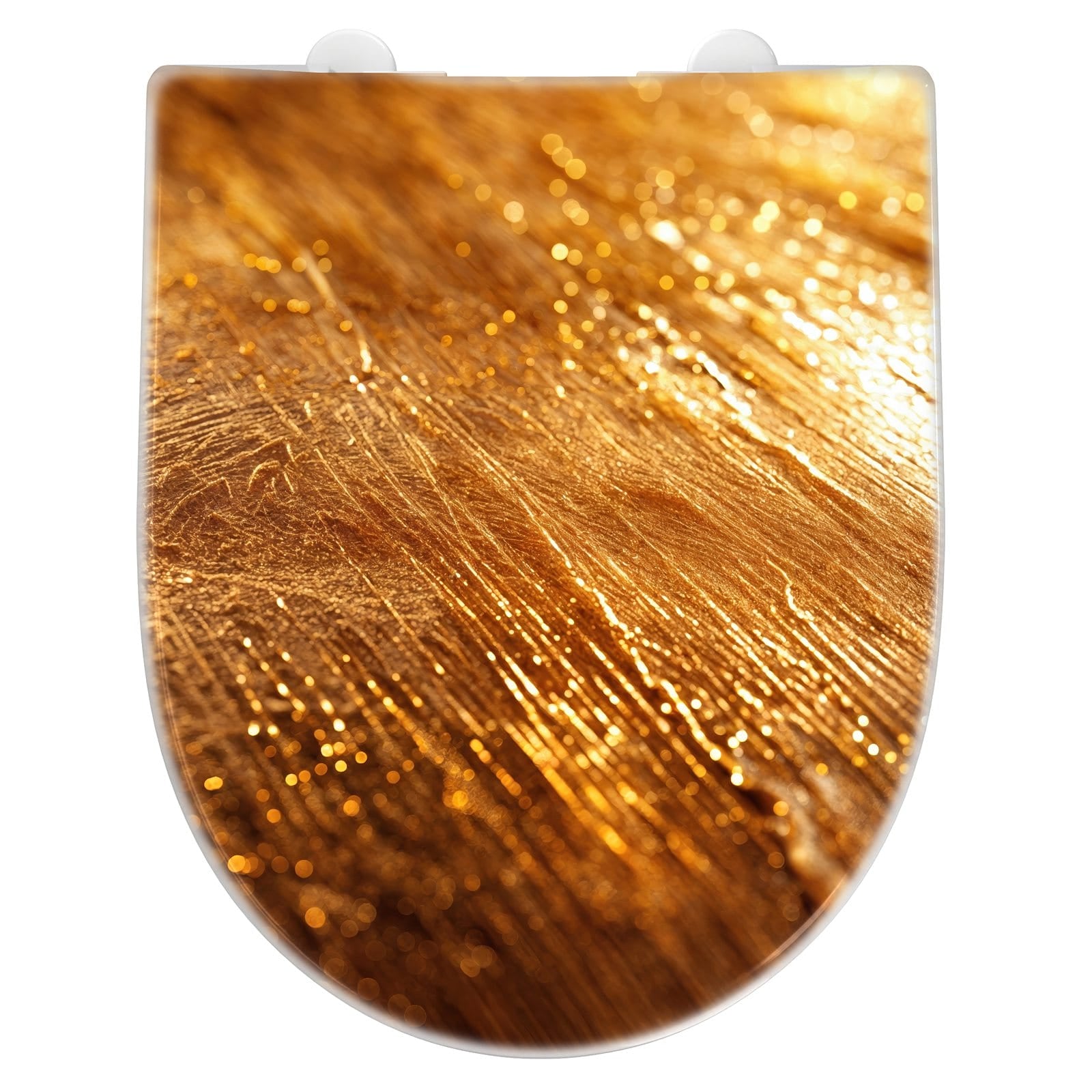 WC-Sitz mit Absenkautomatik Goldene Textur
