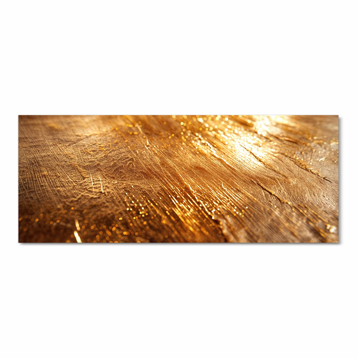 Waschbarer moderner Küchenläufer mit Motiv Goldene Textur in Frontansicht