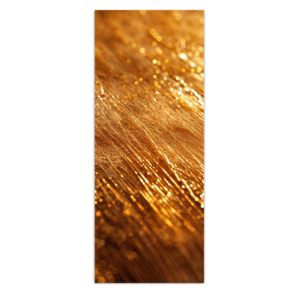 Goldene Fläche mit feinen Streifen, Lichtreflexen und funkelnden Glanzpunkten