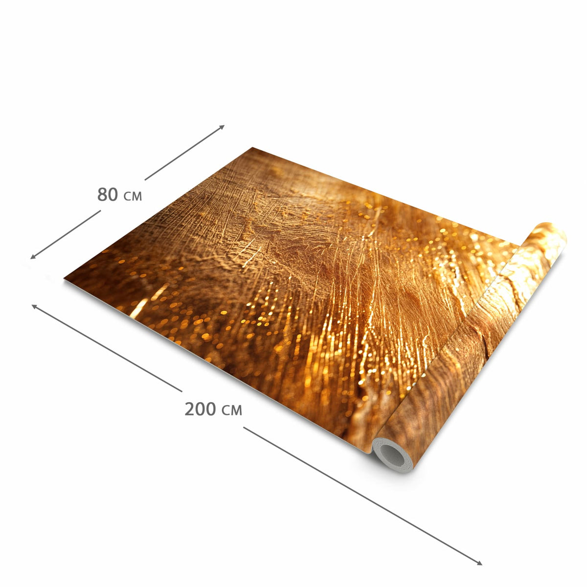 Pflegeleichter rutschfester Küchenteppich mit Motiv Goldene Textur in der Grösse 90x240 cm